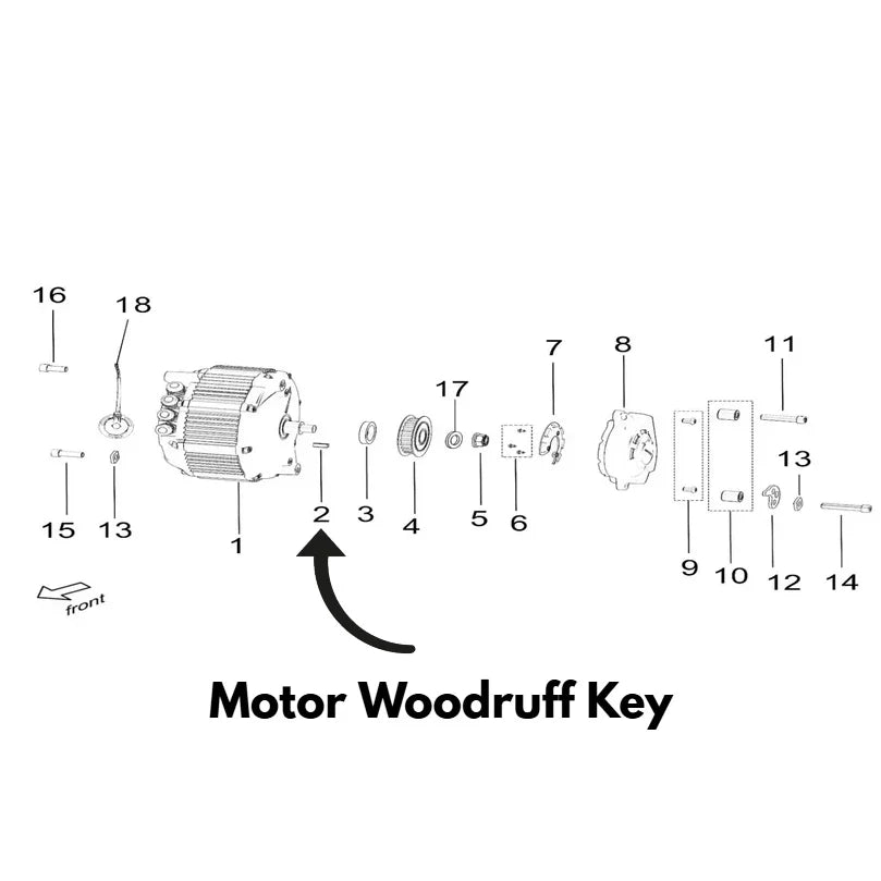 Surron Motor Woodruff Key
