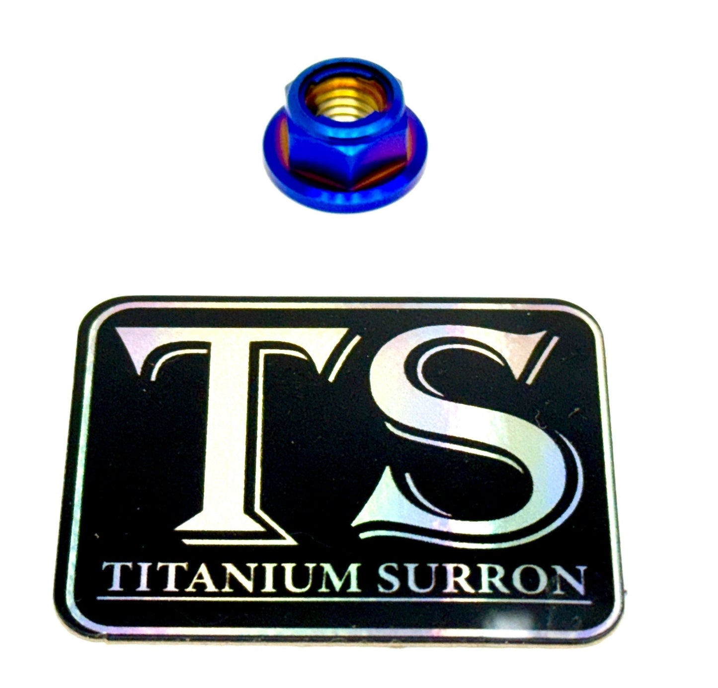 M8 Titanium Grade 5 6AL-4V DIN 6923 Locking Flange Nut (Aerospace Grade) - MXwraps