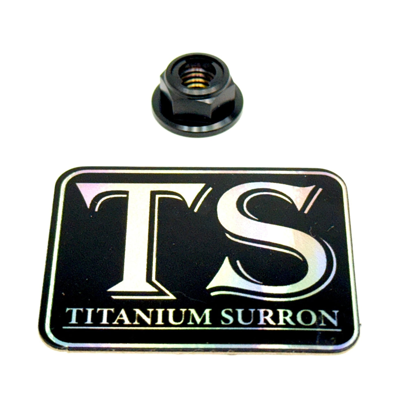M8 Titanium Grade 5 6AL-4V DIN 6923 Locking Flange Nut (Aerospace Grade) - MXwraps