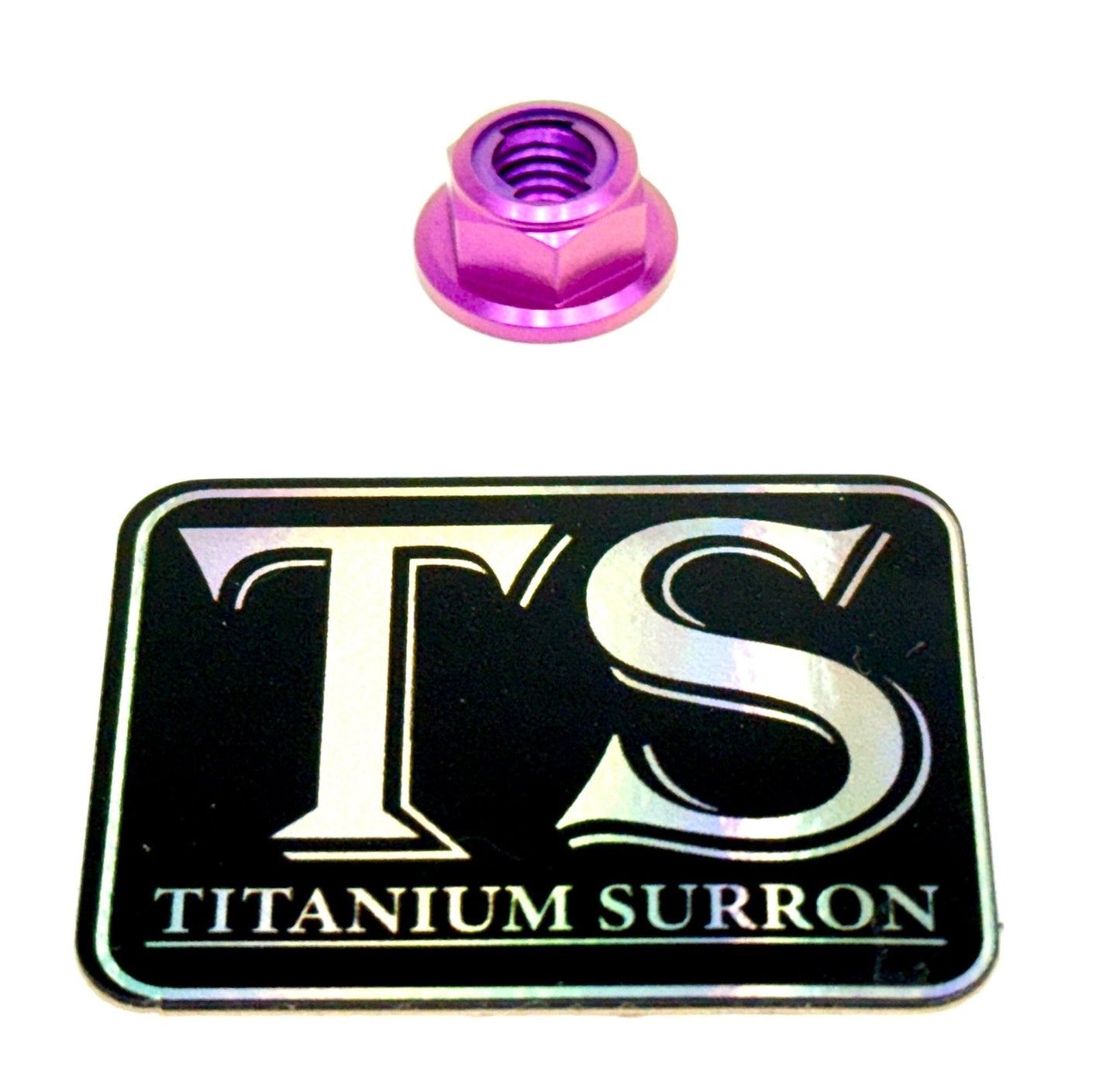 M8 Titanium Grade 5 6AL-4V DIN 6923 Locking Flange Nut (Aerospace Grade) - MXwraps