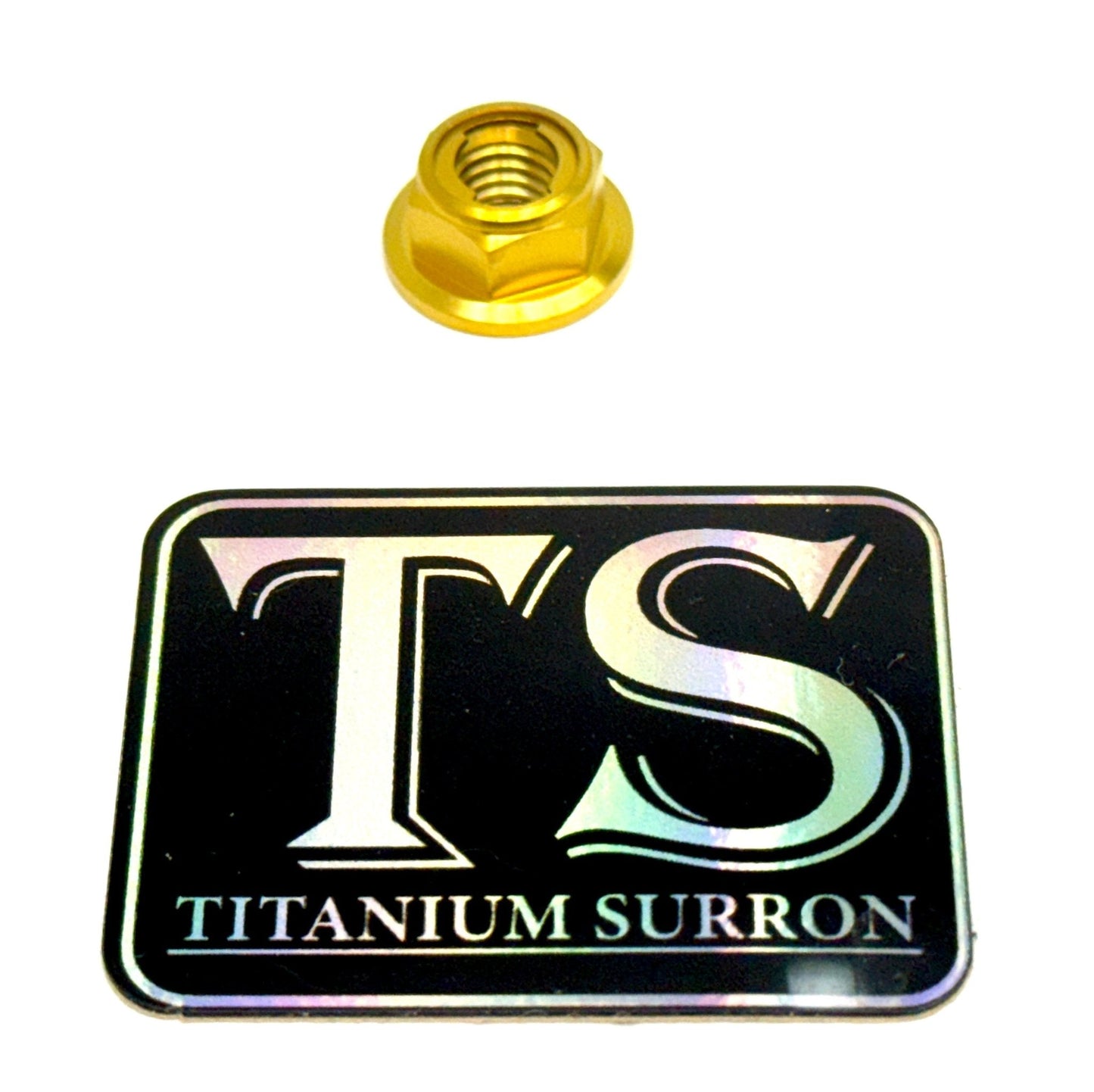 M8 Titanium Grade 5 6AL-4V DIN 6923 Locking Flange Nut (Aerospace Grade) - MXwraps