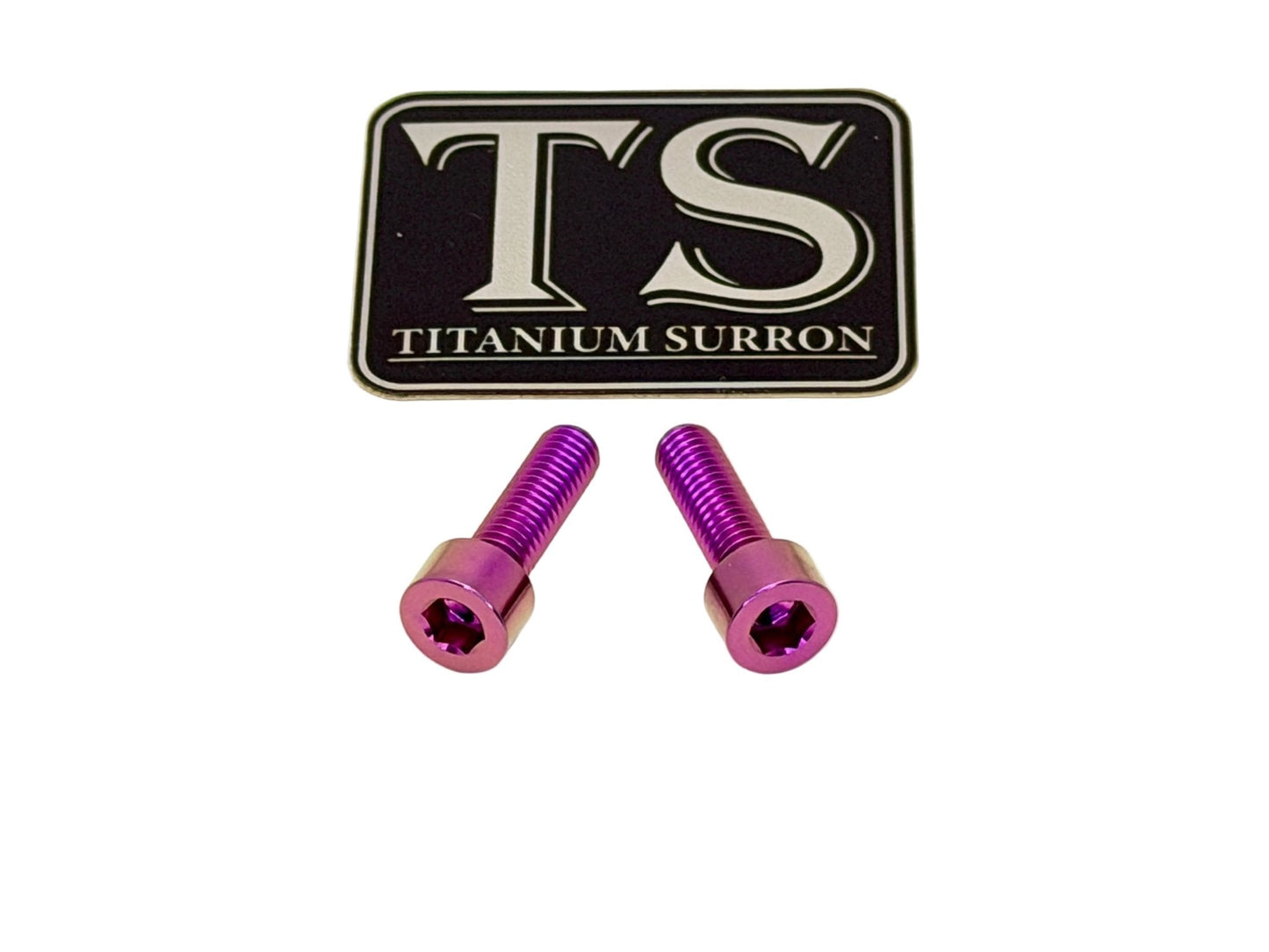 Titanium Surron Ultra Bee Headlight Bracket bolts by Prickly for Baja Squadron - MXwraps