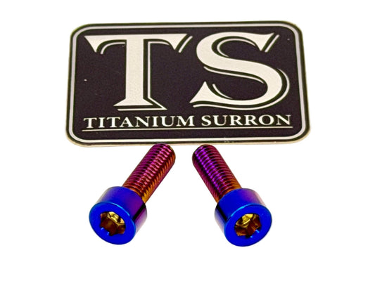 Titanium Surron Ultra Bee Headlight Bracket bolts by Prickly for Baja Squadron - MXwraps