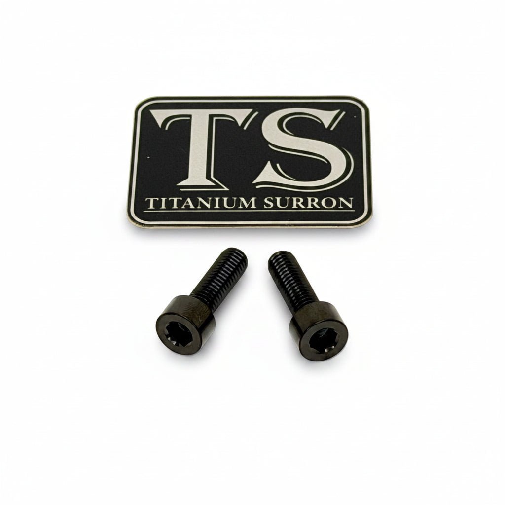 Titanium Surron Ultra Bee Headlight Bracket bolts by Prickly for Baja Squadron - MXwraps