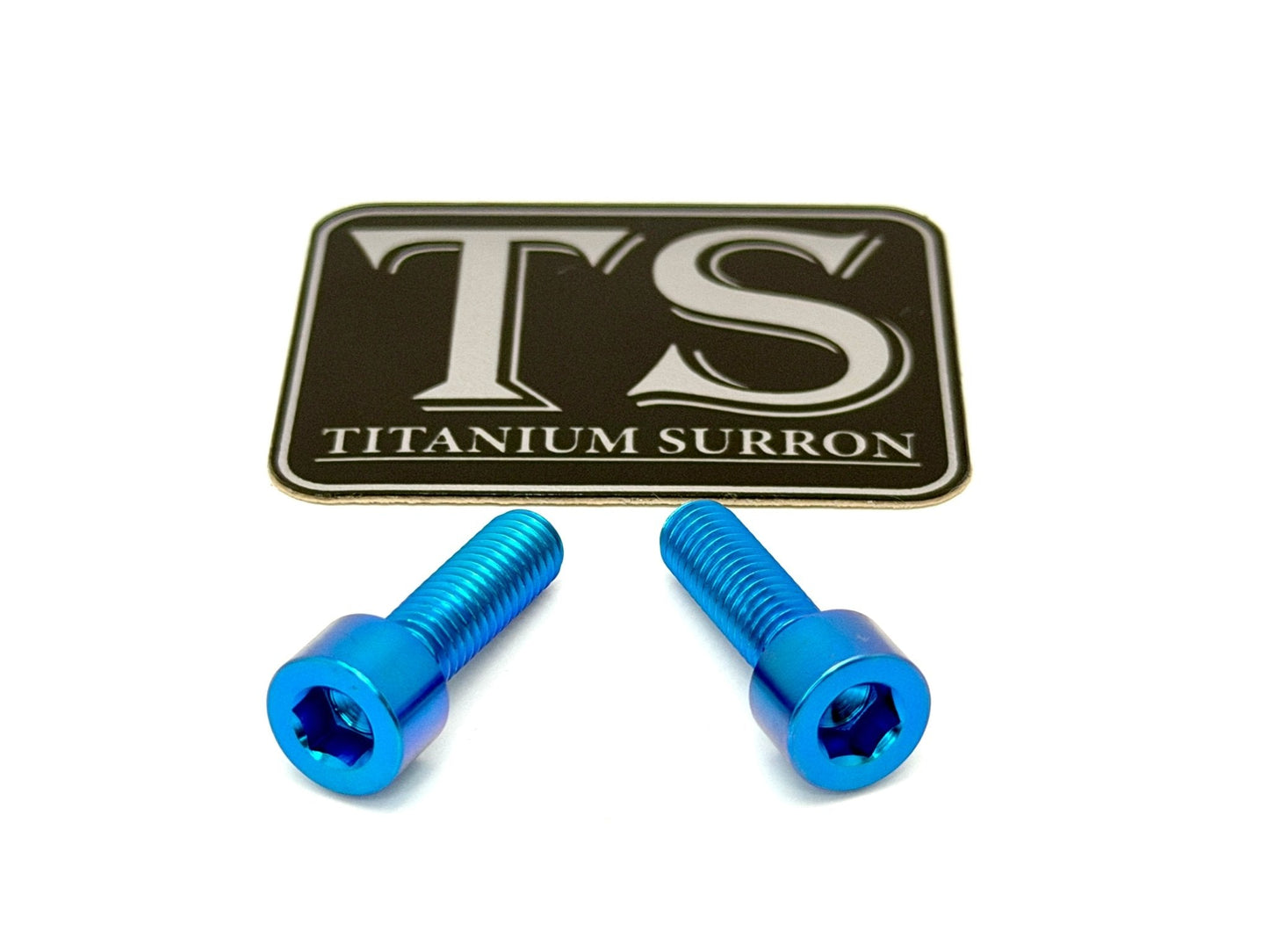 Titanium Surron Ultra Bee Headlight Bracket bolts by Prickly for Baja Squadron - MXwraps