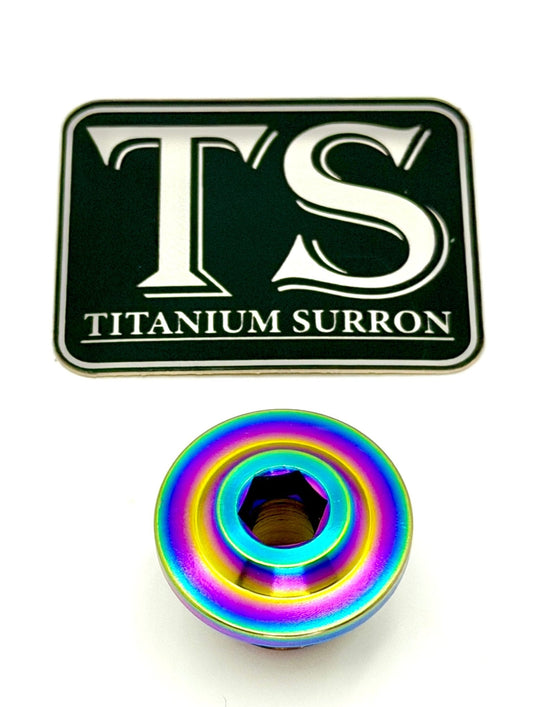 Titanium Surron Ultra Bee OEM KKE Fork Axle End - Bolt - MXwraps