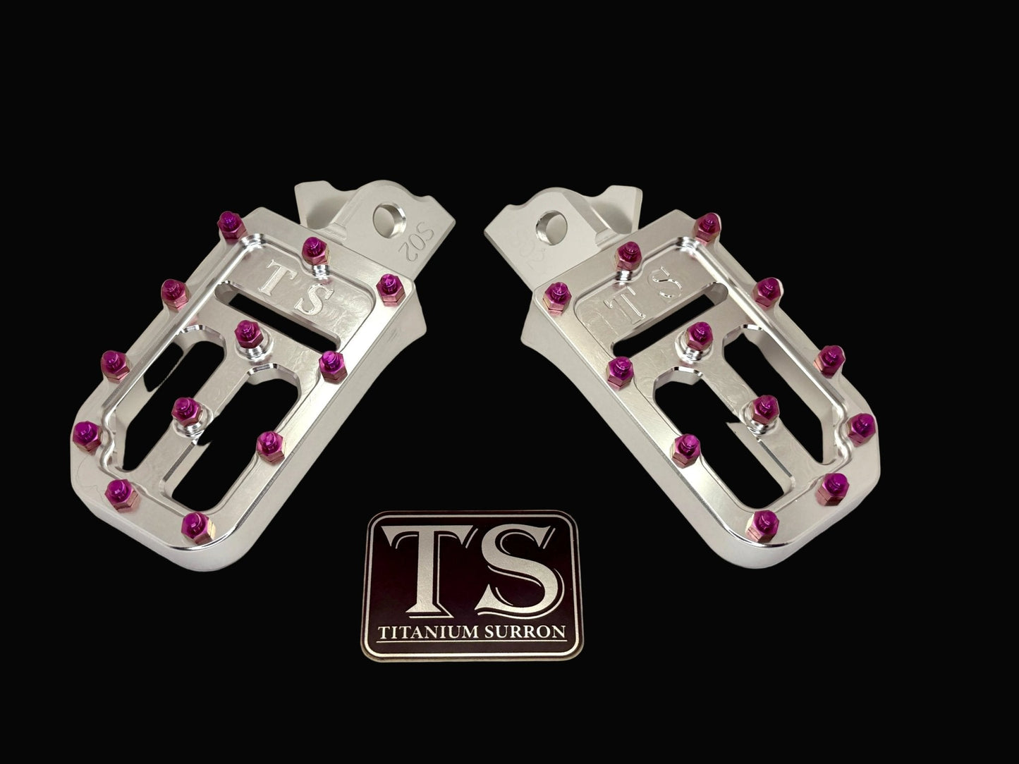 TS Custom Foot Pegs w/ Titanium Grips for Surron and Most Light E-moto - MXwraps
