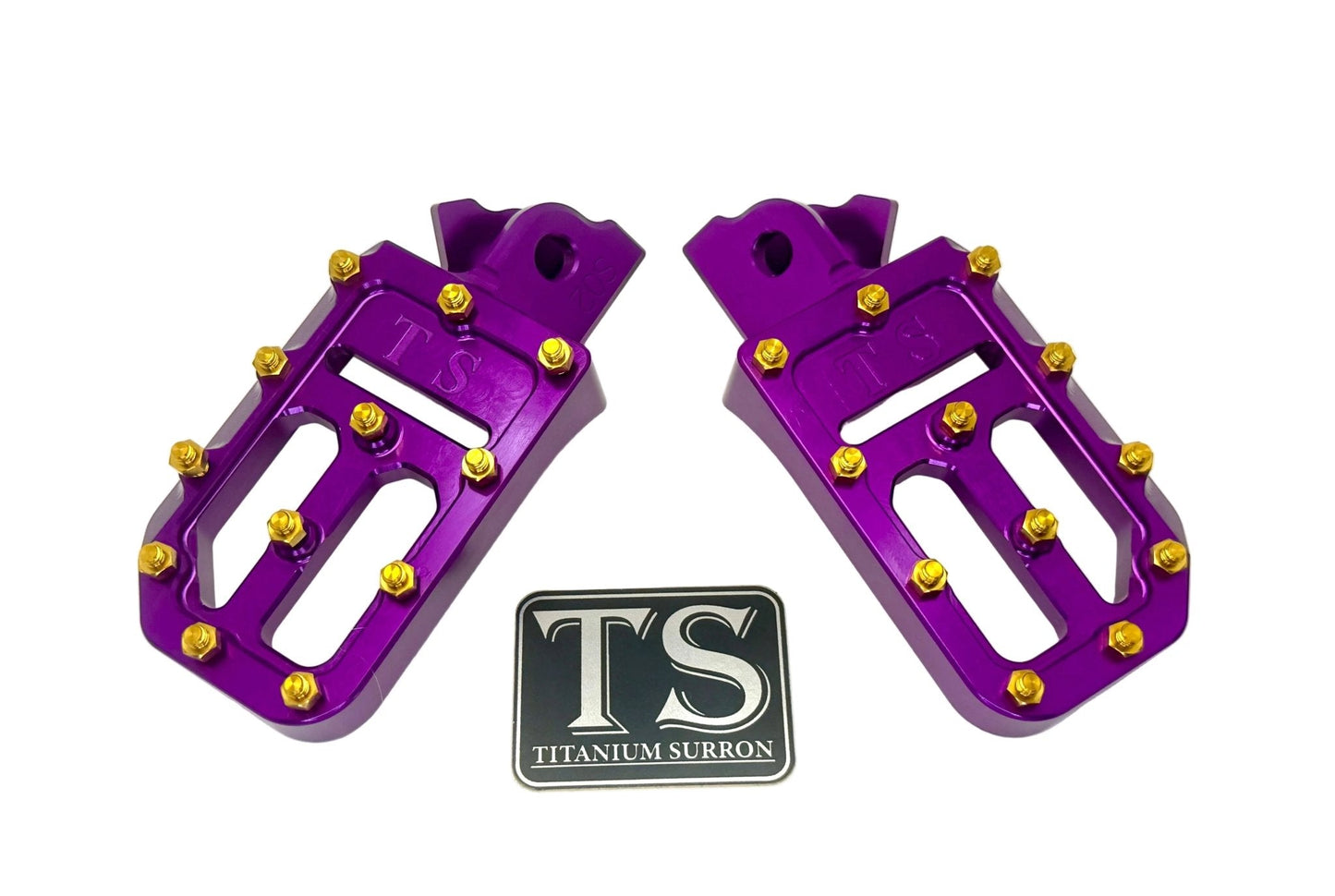 TS Custom Foot Pegs w/ Titanium Grips for Surron and Most Light E-moto - MXwraps