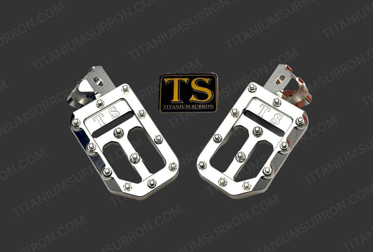 TS Custom Foot Pegs w/ Titanium Grips for Surron and Most Light E-moto - MXwraps