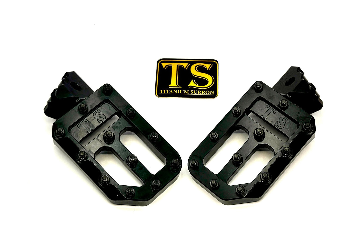 TS Custom Foot Pegs w/ Titanium Grips for Surron and Most Light E - moto - MXwraps