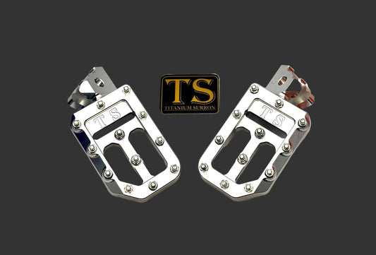 TS Custom Foot Pegs w/ Titanium Grips for Surron and Most Light E - moto - MXwraps