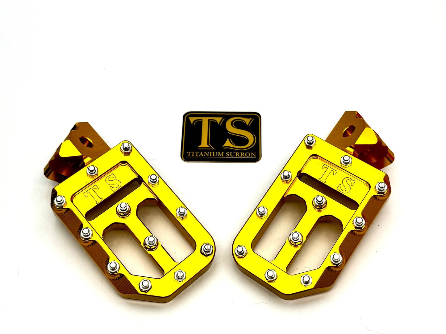 TS Custom Foot Pegs w/ Titanium Grips for Surron and Most Light E - moto - MXwraps