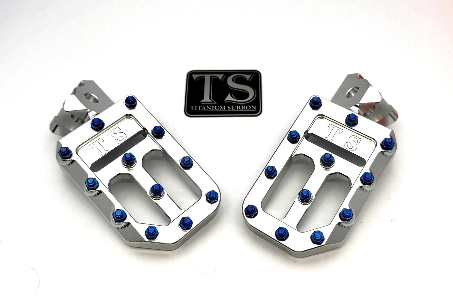 TS Custom Foot Pegs w/ Titanium Grips for Surron and Most Light E - moto - MXwraps