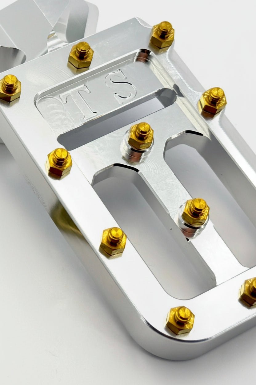TS Custom Foot Pegs w/ Titanium Grips for Surron and Most Light E - moto - MXwraps