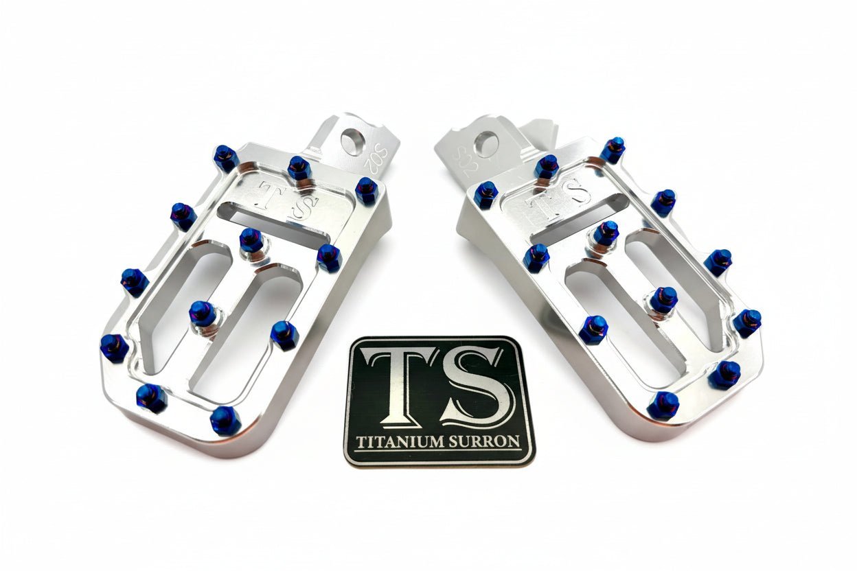 TS Custom Foot Pegs w/ Titanium Grips for Talaria and Altis - MXwraps