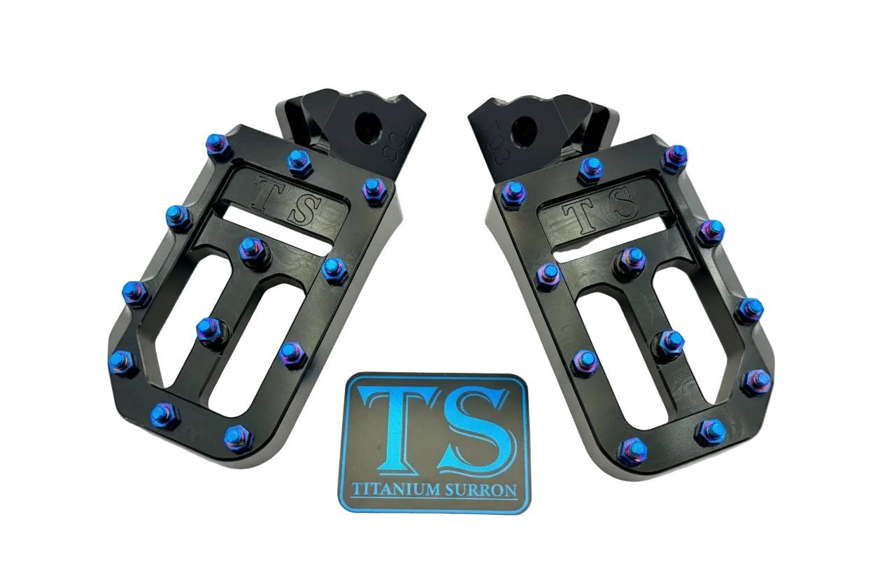 TS Custom Foot Pegs w/ Titanium Grips for Talaria and Altis - MXwraps