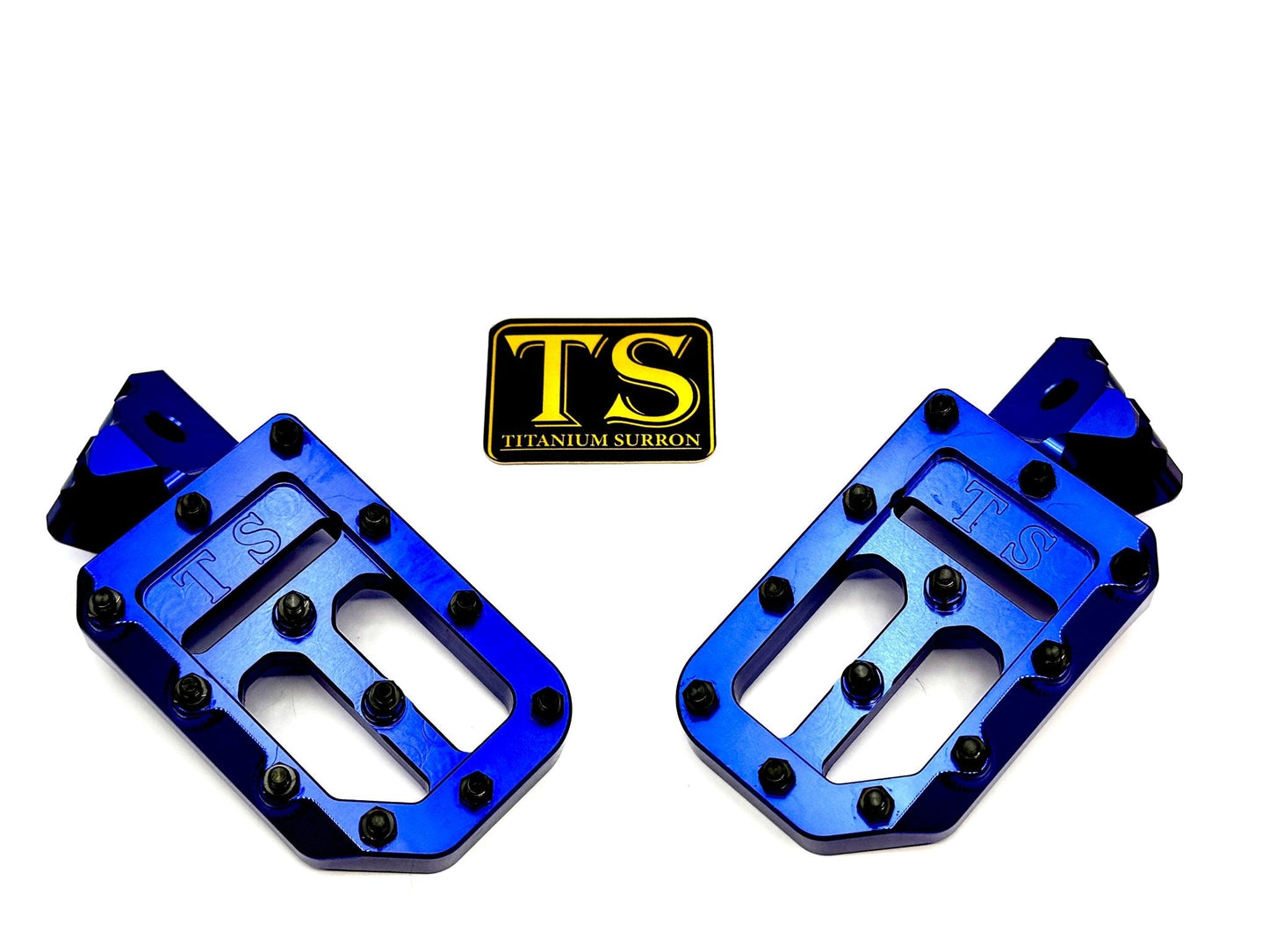 TS Custom Foot Pegs w/ Titanium Grips for Surron and Most Light E - moto - MXwraps